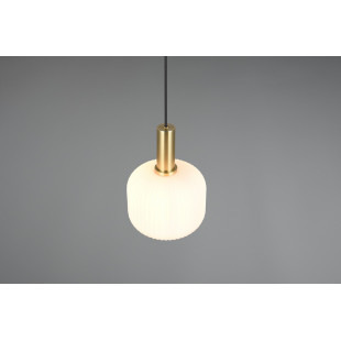 Lampa wisząca Diva biała/mosiądz Trio | Elegancki design