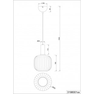 Lampa wisząca Diva biała/mosiądz Trio | Elegancki design