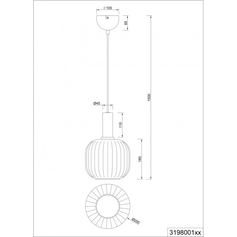 Lampa wisząca Diva biała/mosiądz Trio | Elegancki design