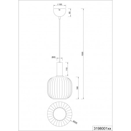 Lampa wisząca Diva biała/mosiądz Trio | Elegancki design