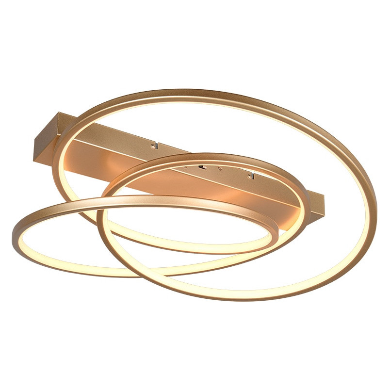 Plafon LED Darvin Trio: Nowoczesny, Złoty, Regulacja Barwy | Sklep Lamp