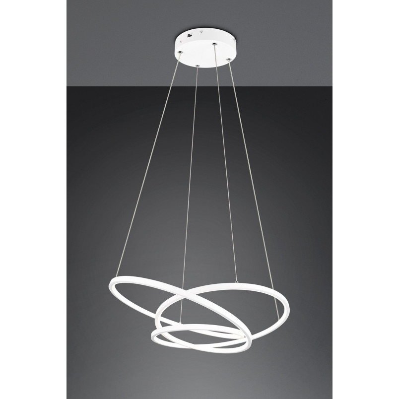 Lampa Wisząca LED Darvin Trio | Nowoczesna, Biała, Regulacja Światła