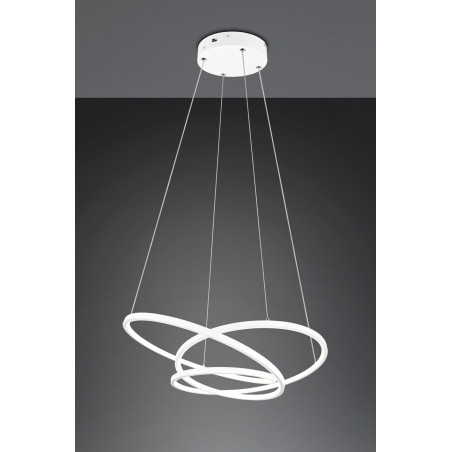 Lampa Wisząca LED Darvin Trio | Nowoczesna, Biała, Regulacja Światła
