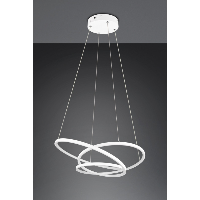 Lampa Wisząca LED Darvin Trio | Nowoczesna, Biała, Regulacja Światła