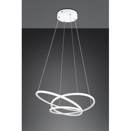 Lampa Wisząca LED Darvin Trio | Nowoczesna, Biała, Regulacja Światła