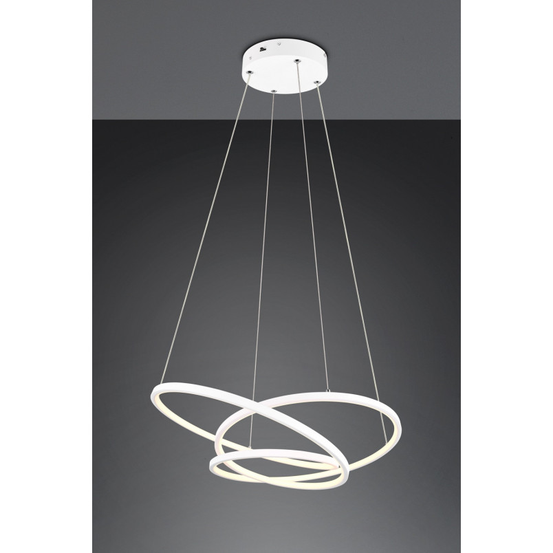 Lampa Wisząca LED Darvin Trio | Nowoczesna, Biała, Regulacja Światła