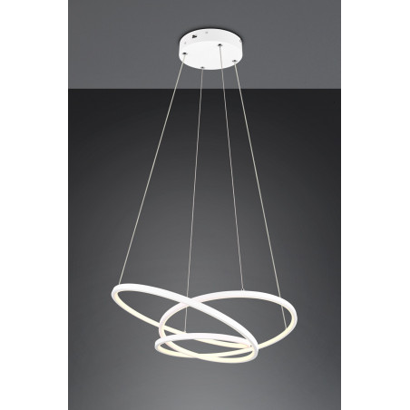 Lampa Wisząca LED Darvin Trio | Nowoczesna, Biała, Regulacja Światła