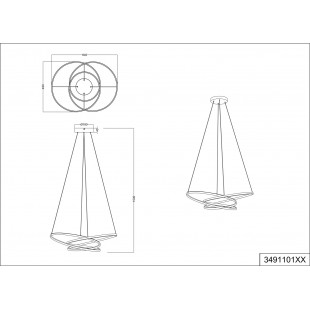 Lampa Wisząca LED Darvin Trio | Nowoczesna, Biała, Regulacja Światła