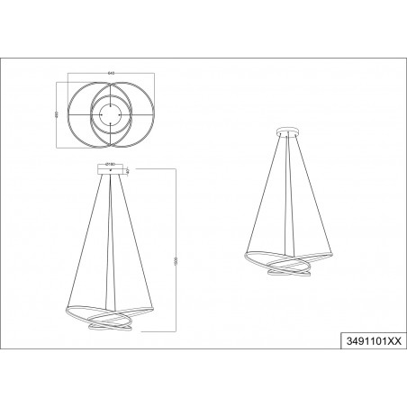 Lampa Wisząca LED Darvin Trio | Nowoczesna, Biała, Regulacja Światła