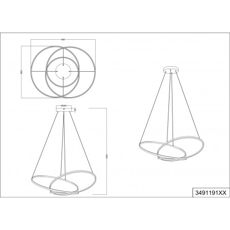 Lampa Wisząca LED Trio Darvin - Nowoczesny Design | 84cm