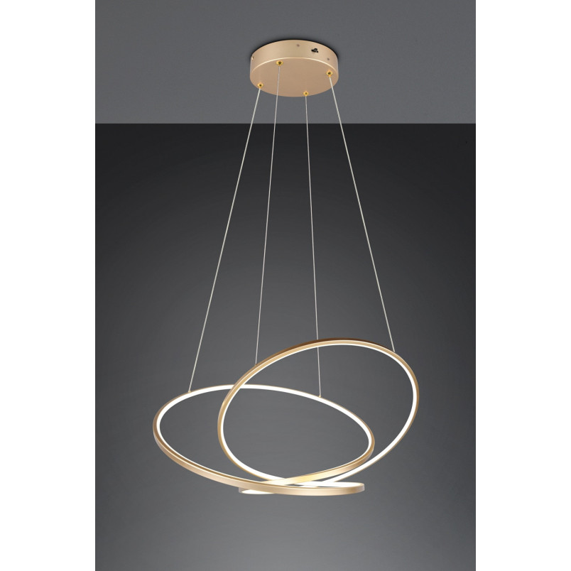 Lampa wisząca Darvin LED Trio | Złota, Nowoczesna, Regulacja Światła