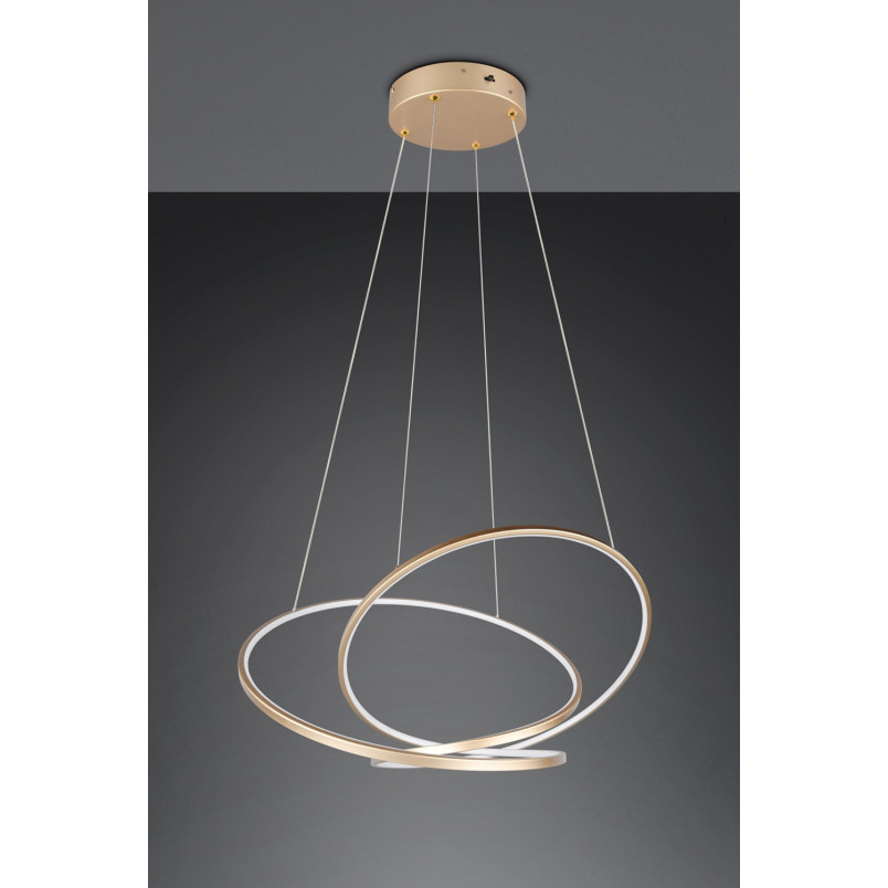Lampa wisząca Darvin LED Trio | Złota, Nowoczesna, Regulacja Światła