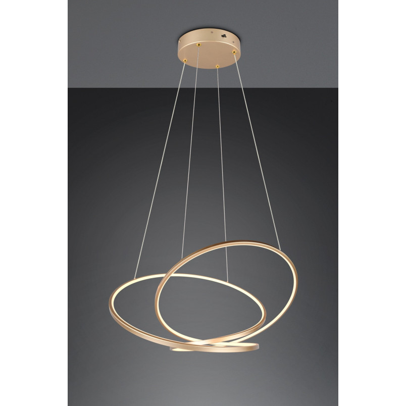 Lampa wisząca Darvin LED Trio | Złota, Nowoczesna, Regulacja Światła