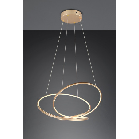 Lampa wisząca Darvin LED Trio | Złota, Nowoczesna, Regulacja Światła