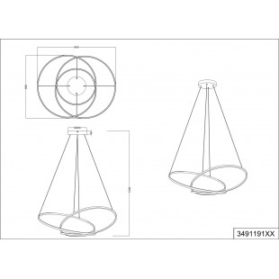 Lampa wisząca Darvin LED Trio | Złota, Nowoczesna, Regulacja Światła