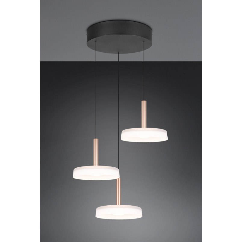 Lampa wisząca Celeste LED Trio | Nowoczesna, potrójna, biała