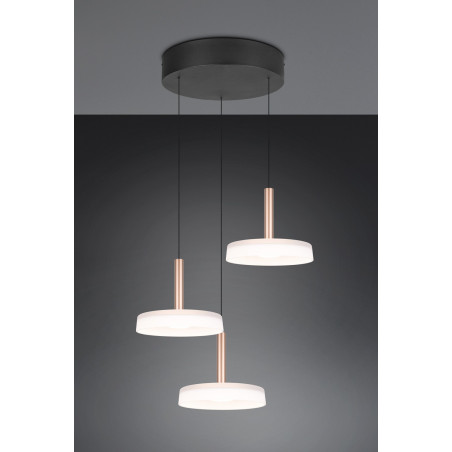 Lampa wisząca Celeste LED Trio | Nowoczesna, potrójna, biała