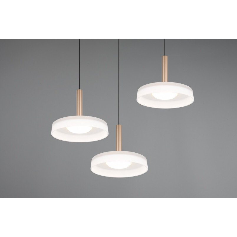 Lampa wisząca Celeste LED Trio | Nowoczesna, potrójna, biała