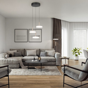 Lampa wisząca Celeste LED Trio | Nowoczesna, potrójna, biała