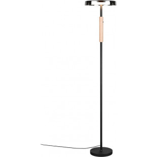 Lampa podłogowa nowoczesna ze ściemniaczem Celeste LED 160cm chrom / czarny Trio