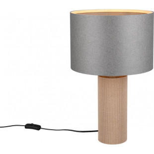 Lampa Trio Canio: Szara lampa stołowa z bambusem | Kup online