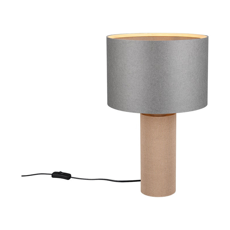 Lampa Trio Canio: Szara lampa stołowa z bambusem | Kup online