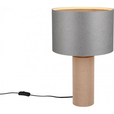 Lampa Trio Canio: Szara lampa stołowa z bambusem | Kup online