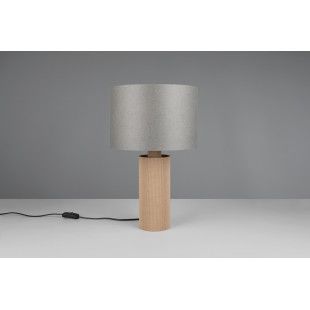Lampa Trio Canio: Szara lampa stołowa z bambusem | Kup online