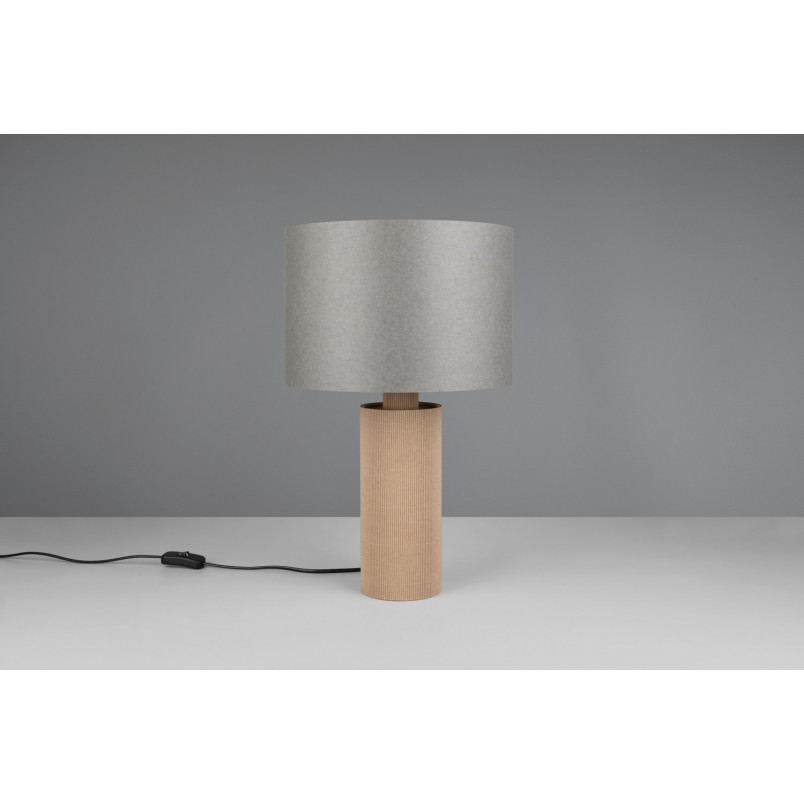 Lampa Trio Canio: Szara lampa stołowa z bambusem | Kup online
