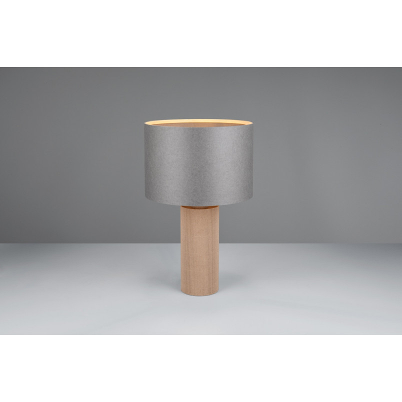 Lampa Trio Canio: Szara lampa stołowa z bambusem | Kup online