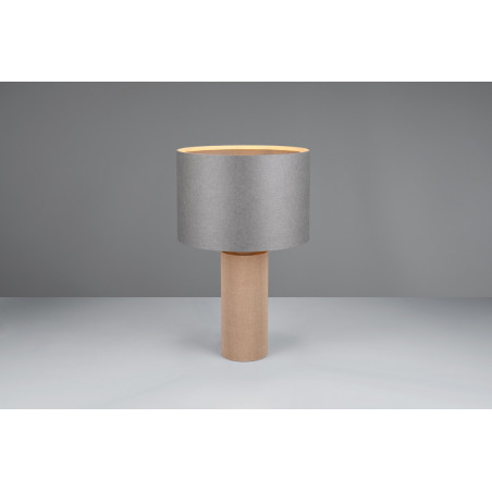 Lampa Trio Canio: Szara lampa stołowa z bambusem | Kup online