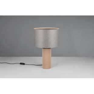 Lampa Trio Canio: Szara lampa stołowa z bambusem | Kup online