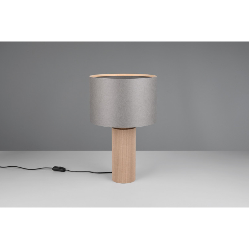 Lampa Trio Canio: Szara lampa stołowa z bambusem | Kup online