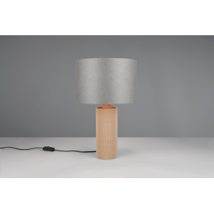 Lampa Trio Canio: Szara lampa stołowa z bambusem | Kup online