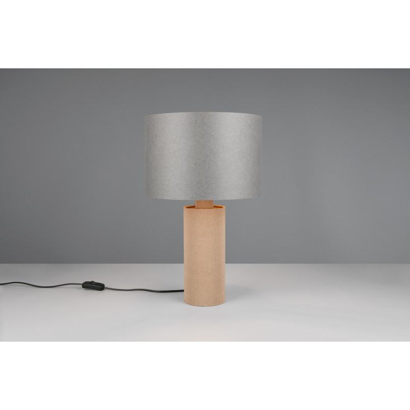 Lampa Trio Canio: Szara lampa stołowa z bambusem | Kup online