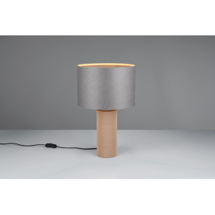 Lampa Trio Canio: Szara lampa stołowa z bambusem | Kup online
