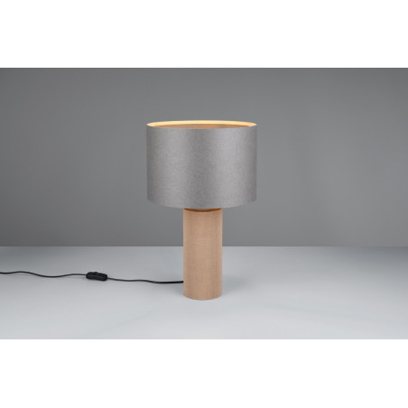 Lampa Trio Canio: Szara lampa stołowa z bambusem | Kup online