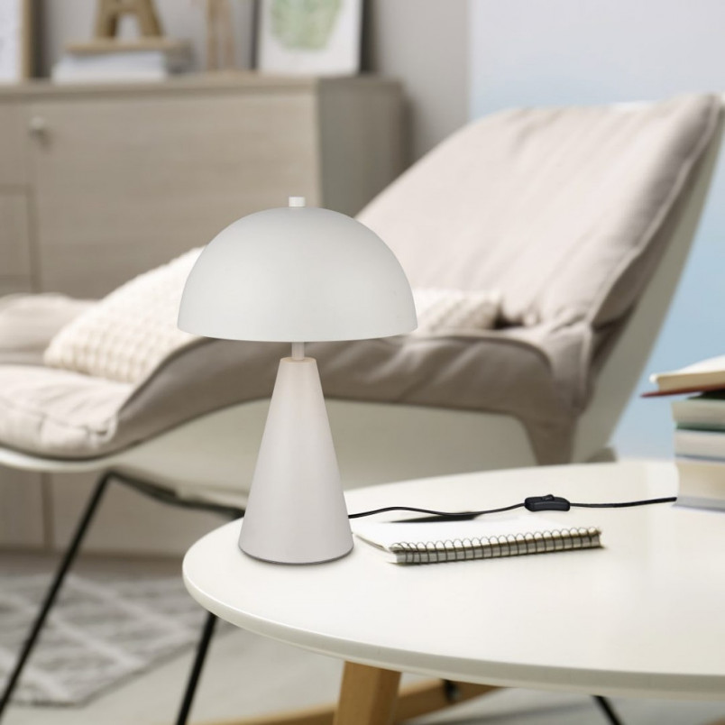 Lampa Alfie Trio: Stylowa lampa stołowa szara w stylu Japandi