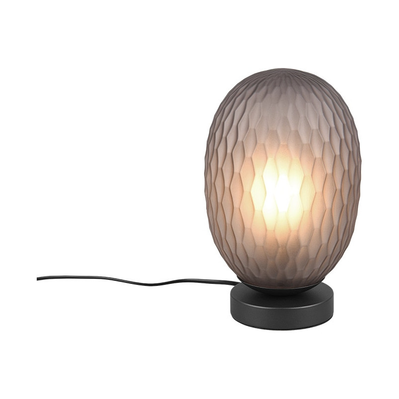 Lampa stołowa Facette Trio - Szklany klosz, szara | Sklep z lampami
