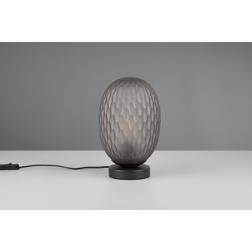 Lampa stołowa Facette Trio - Szklany klosz, szara | Sklep z lampami