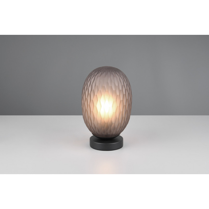 Lampa stołowa Facette Trio - Szklany klosz, szara | Sklep z lampami