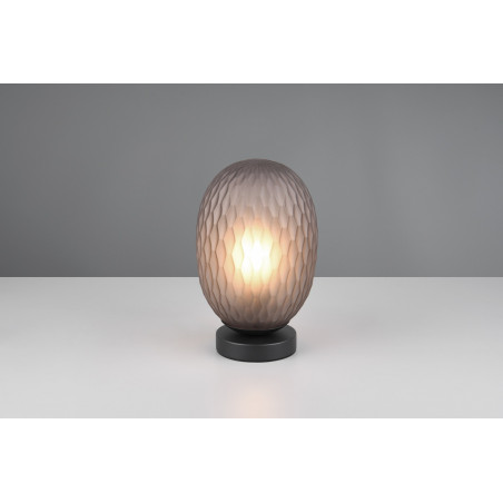 Lampa stołowa Facette Trio - Szklany klosz, szara | Sklep z lampami