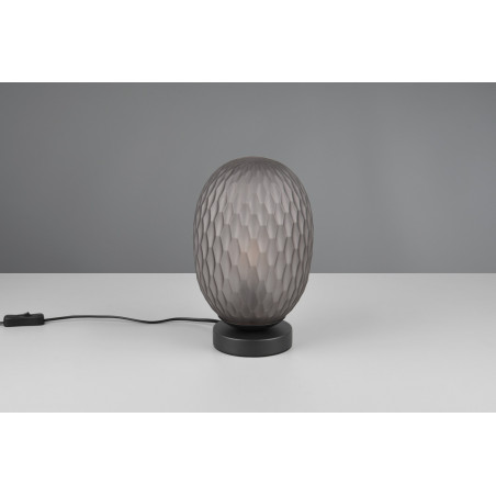 Lampa stołowa Facette Trio - Szklany klosz, szara | Sklep z lampami