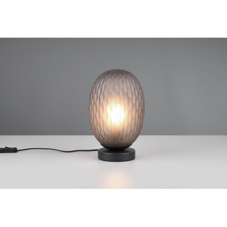 Lampa stołowa Facette Trio - Szklany klosz, szara | Sklep z lampami