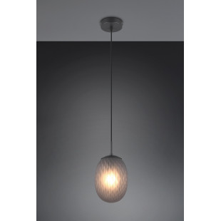 Lampa wisząca Facette Trio | Szklany klosz, dymiona, E27