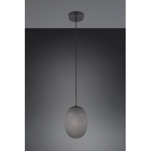 Lampa wisząca Facette Trio | Szklany klosz, dymiona, E27