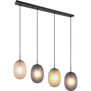 Lampa wisząca Facette IV Trio | Szklana, kolorowa, 117cm