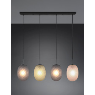 Lampa wisząca Facette IV Trio | Szklana, kolorowa, 117cm