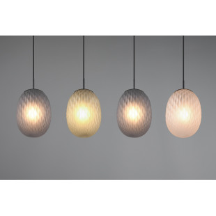 Lampa wisząca Facette IV Trio | Szklana, kolorowa, 117cm