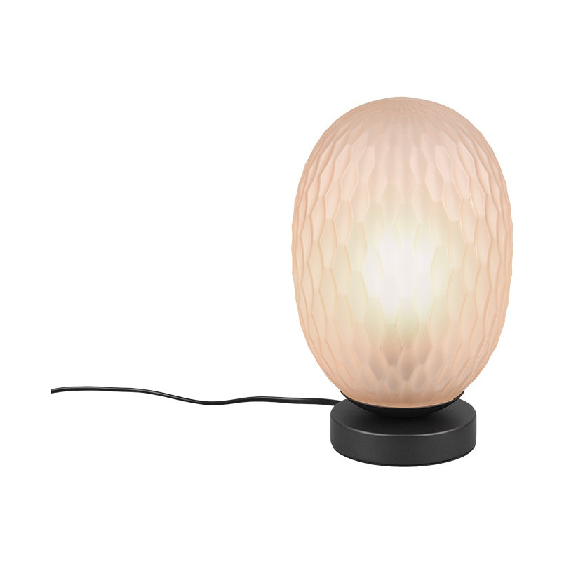 Lampa stołowa Trio Facette | Bursztynowe szkło, 17cm